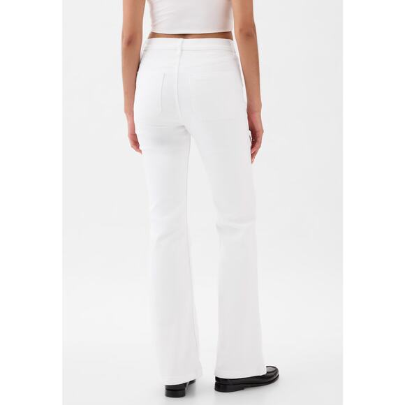 GAP High Rise '70s Flare Jeans Denim Optic White Women's Size 18 - Picture 4 of 13